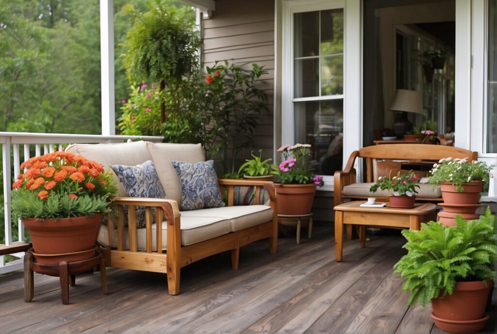 How to Arrange Potted Plants on a Deck