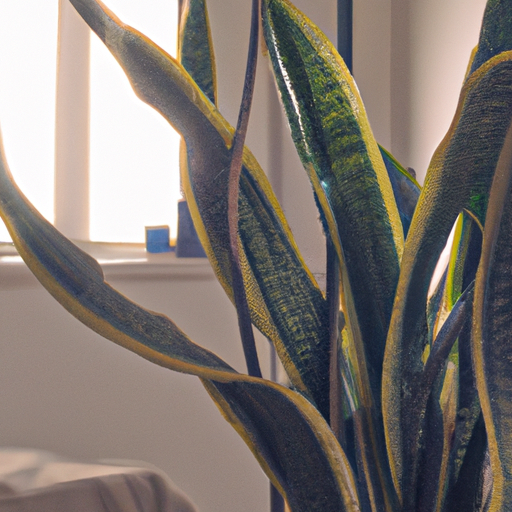 snake plant in a bedroom